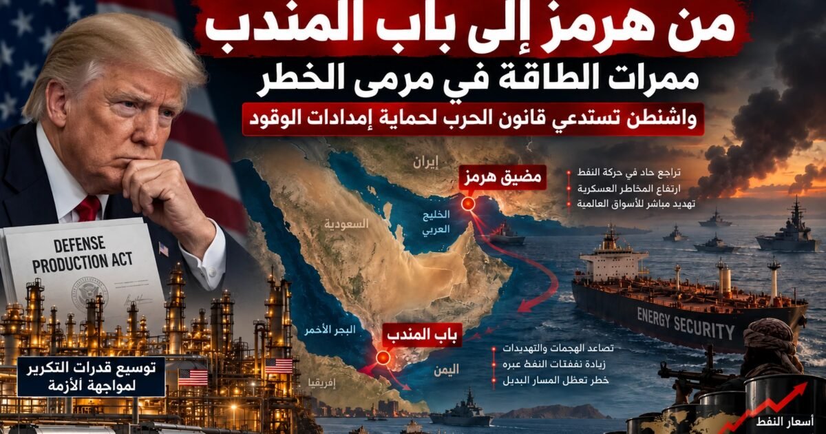 هرمز وباب المندب.. لماذا يدفعان واشنطن لتفعيل قانون الإنتاج الدفاعي؟