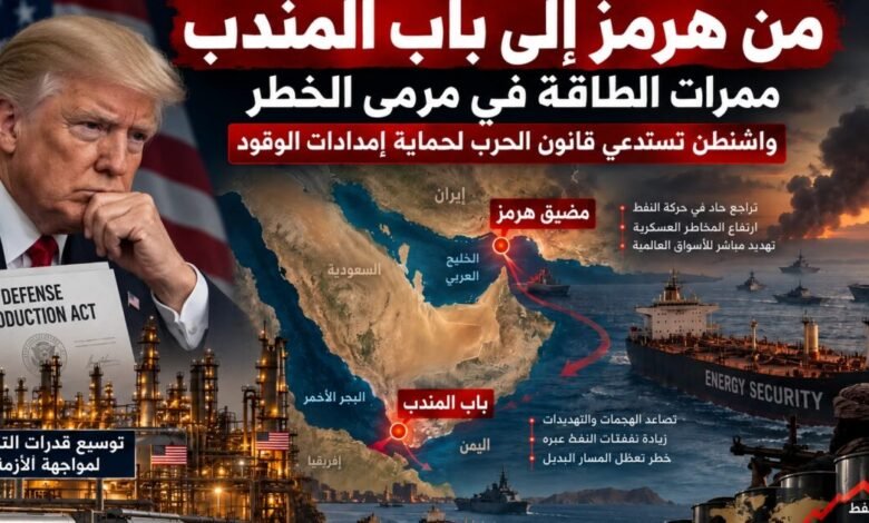 هرمز وباب المندب.. لماذا يدفعان واشنطن لتفعيل قانون الإنتاج الدفاعي؟