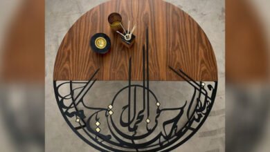 طاولة الخط العربي إبداع جديد يحمل بصمة Dania D Design